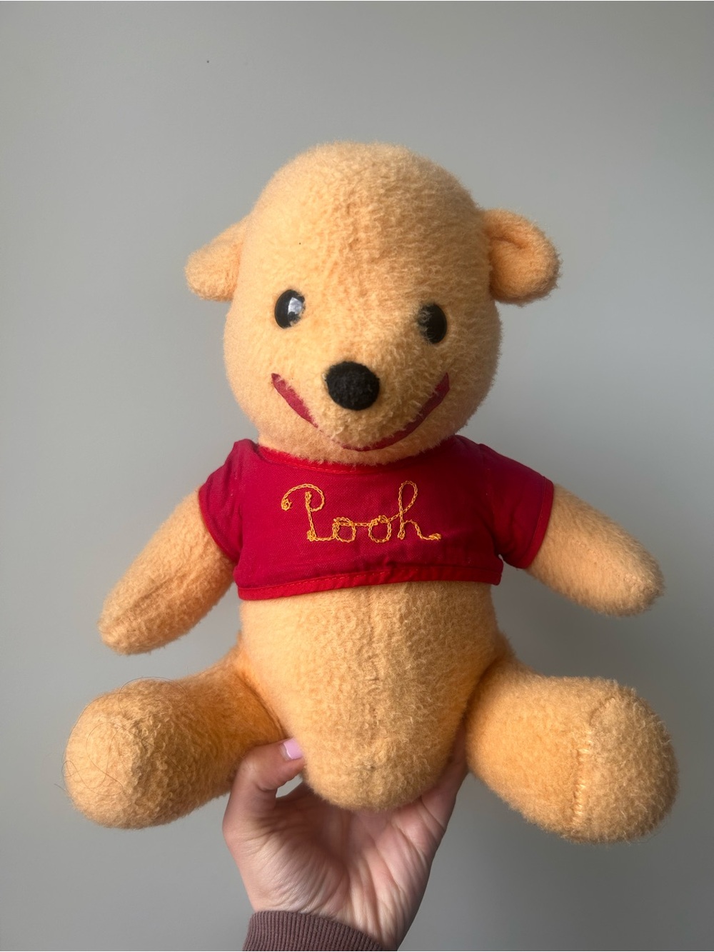 12” ANTIQUE 60s/70s VINTAGE WINNIE POOH WALT DISNEY CHARACTERS STUFFED PLUSH TOY